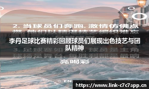 李丹足球比赛精彩回顾球员们展现出色技艺与团队精神