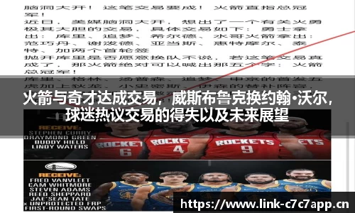 火箭与奇才达成交易，威斯布鲁克换约翰·沃尔，球迷热议交易的得失以及未来展望