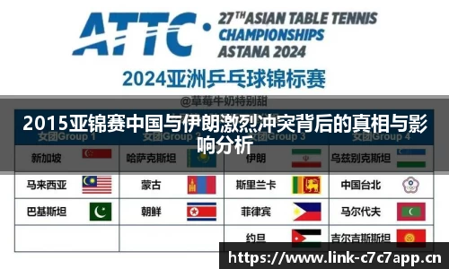 2015亚锦赛中国与伊朗激烈冲突背后的真相与影响分析
